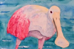 <em><strong>Spoonbill Soliloquy</strong></em><br />Watercolor 16x20; Available