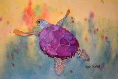 Sea Purple Turtle